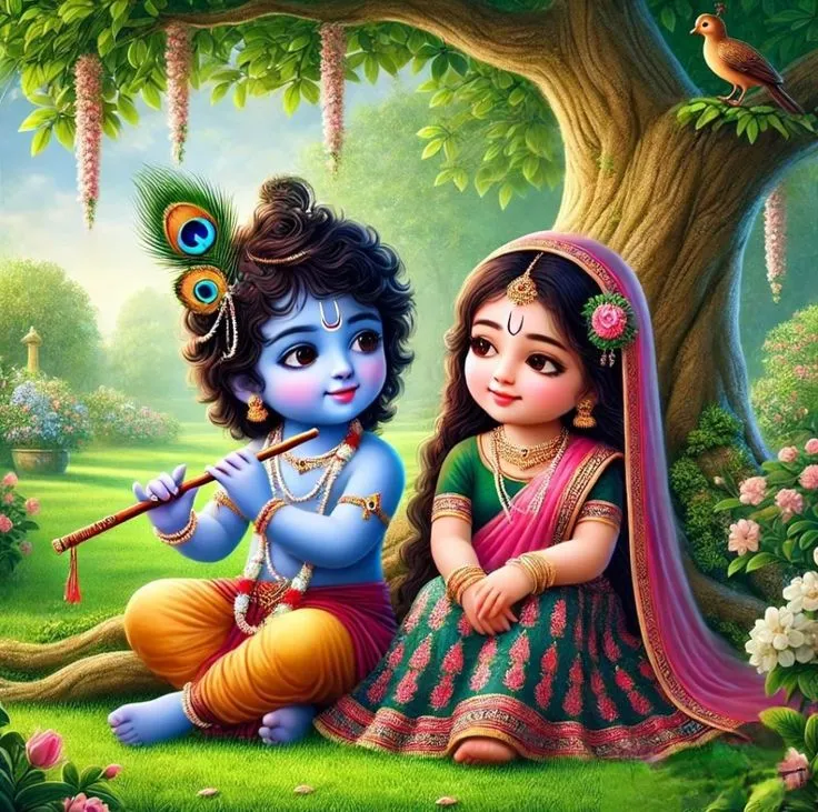 Cute Little Radha Krishna Images