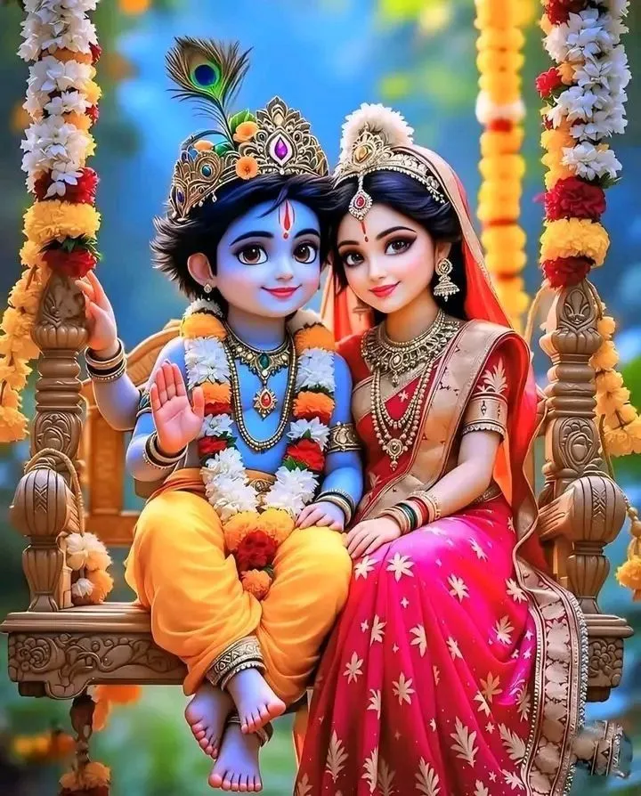 Cute Little Radha Krishna Images