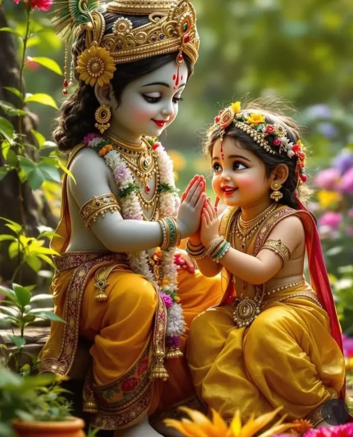 Cute Little Radha Krishna Images