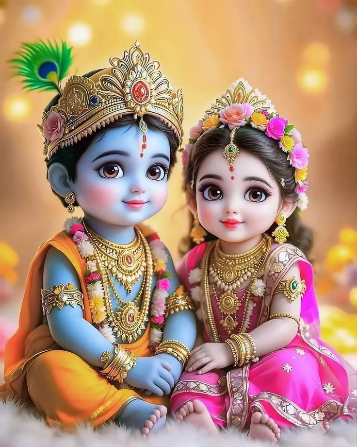 Cute Little Radha Krishna Images